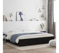 vidaXL Estructura cama con cajones madera ingeniería negra 160x200 cm