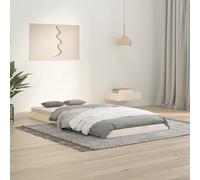 vidaXL Estructura cama individual madera maciza pino blanco 90x190 cm