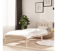 vidaXL Estructura cama individual sin colchón madera maciza 75x190 cm