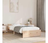 vidaXL Estructura cama individual sin colchón madera maciza 75x190 cm