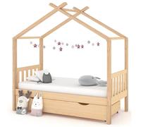 vidaXL Estructura cama infantil con cajón madera pino maciza 80x160 cm
