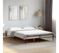 vidaXL Estructura cama madera ingeniería metal roble Sonoma 140x190 cm