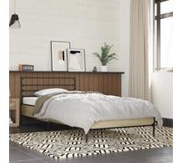vidaXL Estructura cama madera ingeniería metal roble Sonoma 90x200 cm