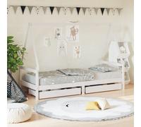 vidaXL Estructura cama niños con cajones madera pino blanco 80x200 cm