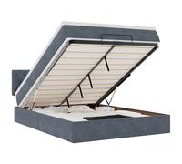 vidaXL Estructura cama otomana con colchón gris oscuro 140x200cm