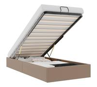 vidaXL Estructura Cama otomana sin colchón Cappucino Cuero sintético, armazón de Cama, armazón de Cama otomana, armazón de Cama con Almacenamiento Debajo de la Cama