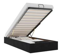 vidaXL Estructura Cama otomana sin colchón Terciopelo Negro 100x200 cm, Estructura de Cama, Estructura de Cama otomana, Estructura de Cama con Almacenamiento Debajo de la Cama