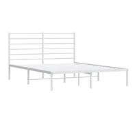 vidaXL Estructura de cama de metal blanca 120x200 cm con cabecero sin colchón