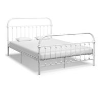 vidaXL Estructura cama sin colchón con cabecero metal blanco 160x200cm