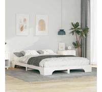 Estructura de cama blanca vidaXL, 140 x 210 cm, madera de pino maciza
