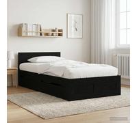 vidaXL Estructura de cama 2 uds. Roble Negro Madera de ingeniería