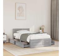 vidaXL Estructura de cama 2 uds. Sonoma gris Madera de ingeniería