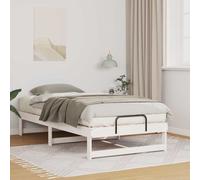 Estructura de cama blanca vidaXL, 90 x 190 cm, madera de pino maciza