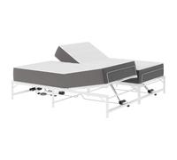 vidaXL Estructura de Cama Ajustable Eléctrica Blanco 160 x 200 cm