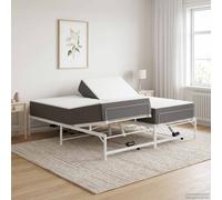 vidaXL Estructura de Cama Ajustable Eléctrica Blanco 90 x 213 cm Acero