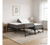 vidaXL Estructura de Cama Ajustable Eléctrica Negro 150 x 200 cm Acero