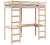 vidaXL Estructura de cama alta 90 x 190 cm Madera de pino macizo