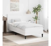 vidaXL Estructura de cama Blanco 90 x 200 cm Cuero sintético