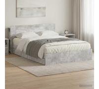 vidaXL Estructura de cama con almacenamiento con cajón Gris Hormigón
