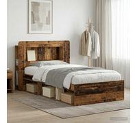 Estructura de cama vidaXL con espacio de almacenamiento, madera reciclada, 90 x 200 cm, material de madera