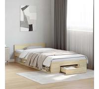 vidaXL Estructura de cama con almacenamiento Roble Sonoma 80 x 200 cm