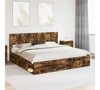 vidaXL Estructura de cama con almacenamiento y cabecero 2 uds.