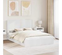 vidaXL Estructura de cama con espacio de almacenamiento y cabecero, 2 unidades, material de madera