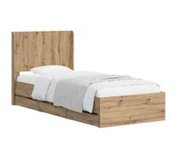 vidaXL Estructura de Cama con Almacenamiento y cabecero Artisan Oak