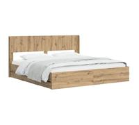vidaXL Estructura de Cama con Almacenamiento y cabecero Artisan Oak