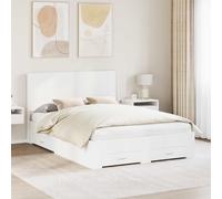 vidaXL Estructura de Cama con Almacenamiento y cabecero Blanco