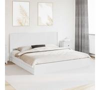 vidaXL Estructura de cama con almacenamiento y cabecero Blanco