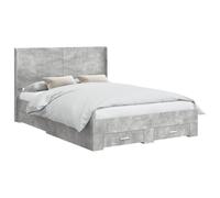 vidaXL Estructura de Cama con Almacenamiento y cabecero Gris Hormigón
