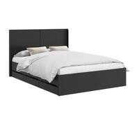 vidaXL Estructura de cama con almacenamiento y cabecero Negro