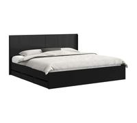 vidaXL Estructura de cama con almacenamiento y cabecero Negro