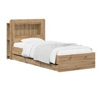 vidaXL Estructura de Cama con Almacenamiento y cabecero Roble Artisan