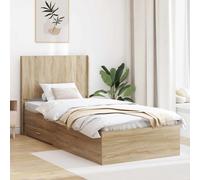 vidaXL Estructura de Cama con Almacenamiento y cabecero Roble Sonoma