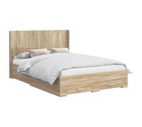 vidaXL Estructura de Cama con Almacenamiento y cabecero Roble Sonoma