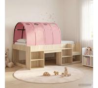 vidaXL Estructura de cama con barandas 3 uds., diseño rectangular y almacenamiento