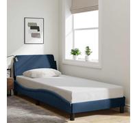 vidaXL Estructura de cama con cabecero Dover tela azul 80x200 cm