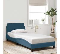 vidaXL Estructura de cama con cabecero Dover terciopelo azul 80x200 cm