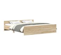 vidaXL Estructura de Cama con cabecero piecero Roble Sonoma 200x200 cm
