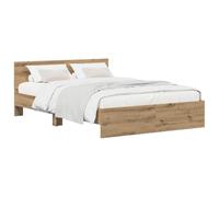 vidaXL Estructura de Cama con cabecero Roble Artisan 160 x 200 cm
