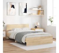 vidaXL Estructura de cama con cabecero Roble Sonoma 120x190 cm