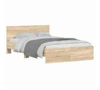 vidaXL Estructura de cama con cabecero roble Sonoma 120x190 cm