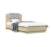 vidaXL Estructura de Cama con cabecero Roble Sonoma 80 x 200 cm,