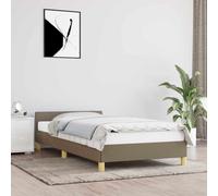 vidaXL Estructura de cama con cabecero sin colchón tela taupe 80x200cm