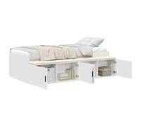 vidaXL Estructura de cama con cajón 90 x 200 cm Madera contrachapada, almacenamiento funcional