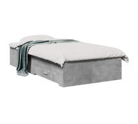 vidaXL Estructura de cama con cajón Gris Hormigón Madera de ingeniería