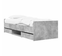 vidaXL Estructura de cama con cajón Gris Hormigón Madera de ingeniería