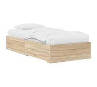 vidaXL Estructura de Cama con cajón Roble Sonoma Madera contrachapada, Base de Cama Moderna y Minimalista, diseño Rectangular, Madera ingeniera, solución Que Ahorra Espacio